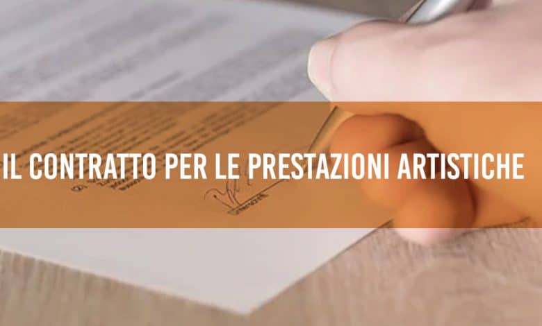 il contratto per le prestazioni artistiche