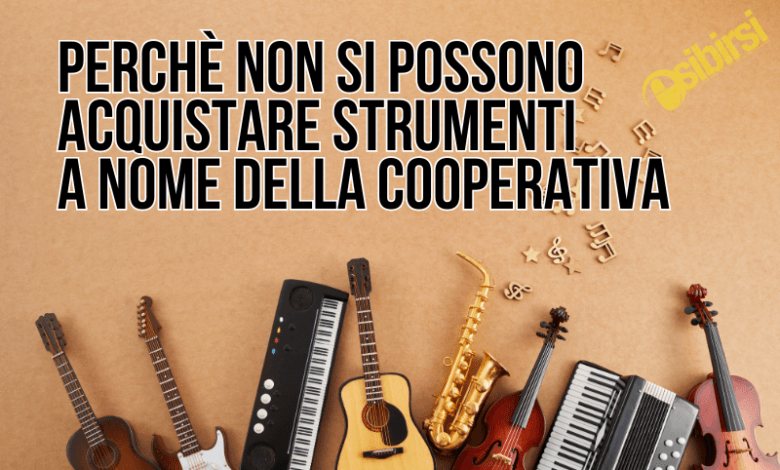 Perchè non si possono acquistare strumenti a nome della cooperativa