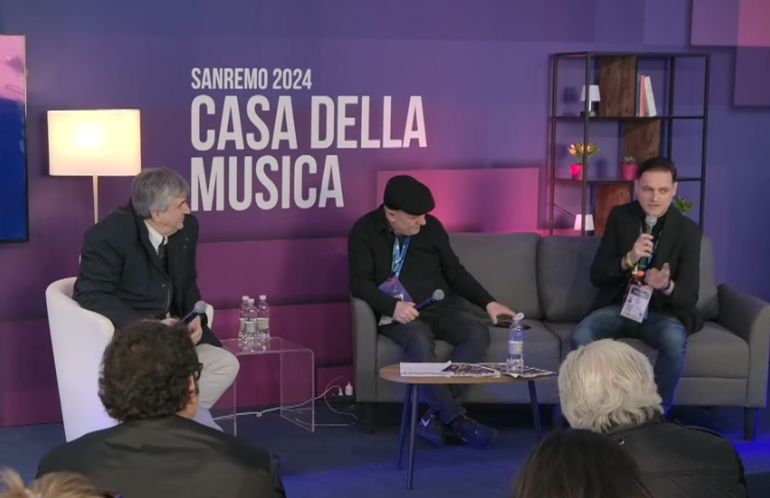 Giuliano Biasin di Esibirsi Società Cooperatva Ospite di Indipendenti & Made in Italy: dal territorio alla globalizzazione” organizzato da Audiocoop con la partecipazione del Sottosegretario del Ministero della Cultura Gianmarco Mazzi