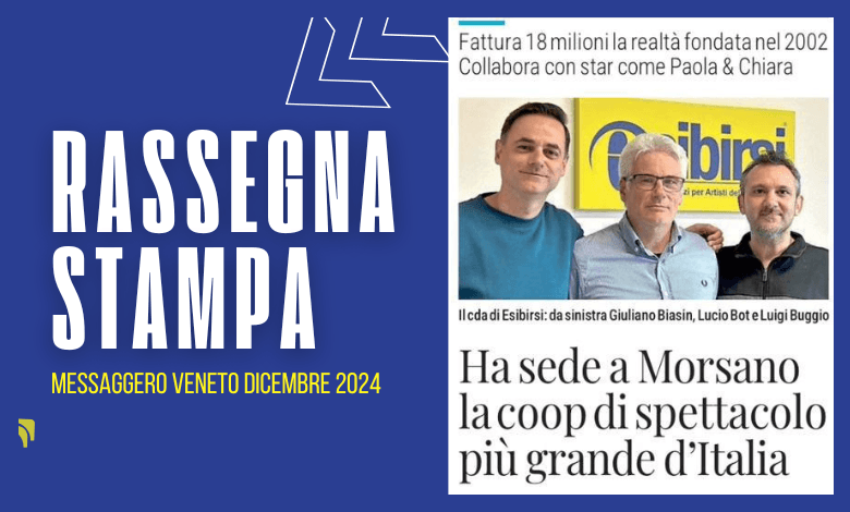 cooperativa esibirsi_rassegna stampa_messaggero veneto_dicembre 2024