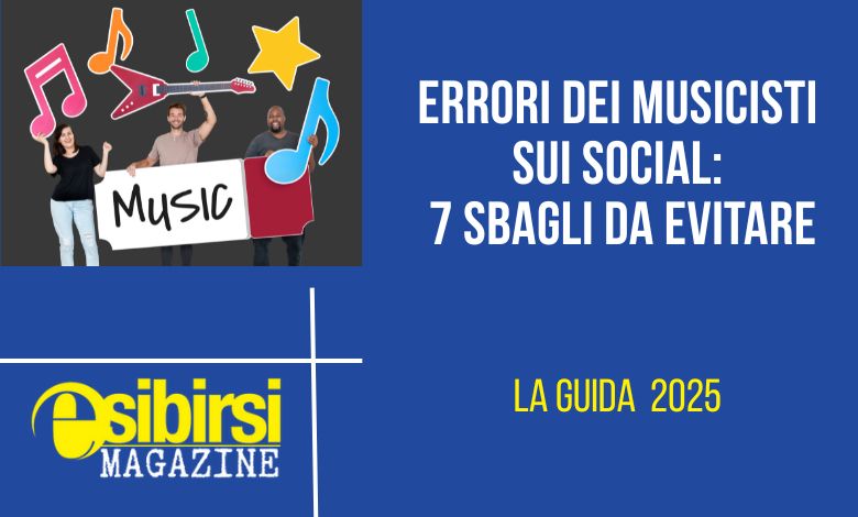 gruppo di musicisti sui social