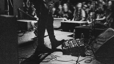 musician using a pedal board in a concert 2022 12 15 23 35 04 utc scaled