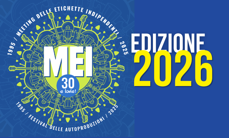 Logo ufficiale dedicato al MEI Music Academy 2026 e alla formazione professionale per artisti emergenti e operatori del settore musicale