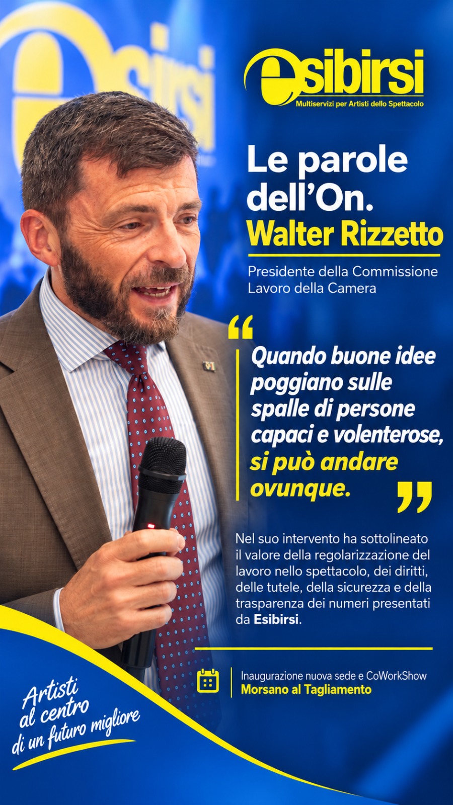 onorevole Walter Rizzetto presidente della Commissione Lavoro della Camera